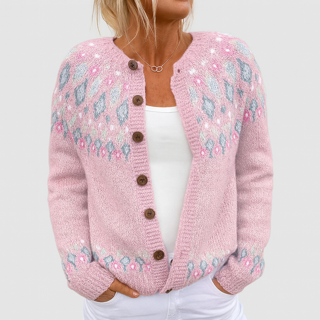 Knitted Sweater with Pattern in Loose Silhouette