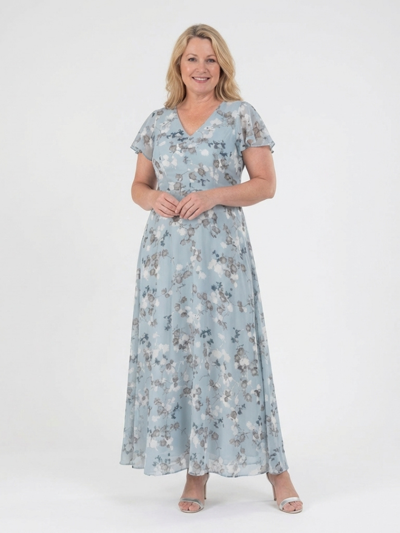 Ismeria | Rochie Maxi din Chiffon Floral