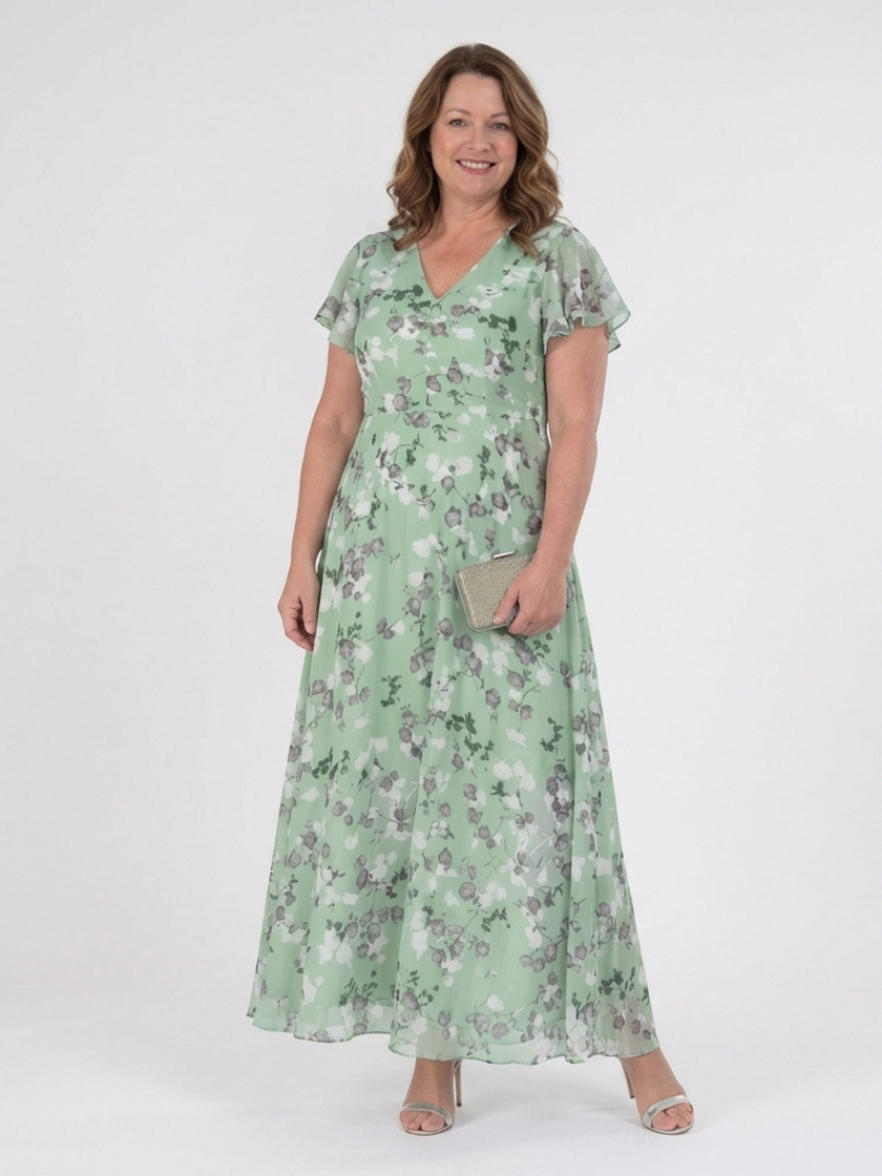 Ismeria | Rochie Maxi din Chiffon Floral