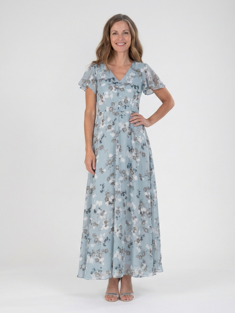 Ismeria | Rochie Maxi din Chiffon Floral