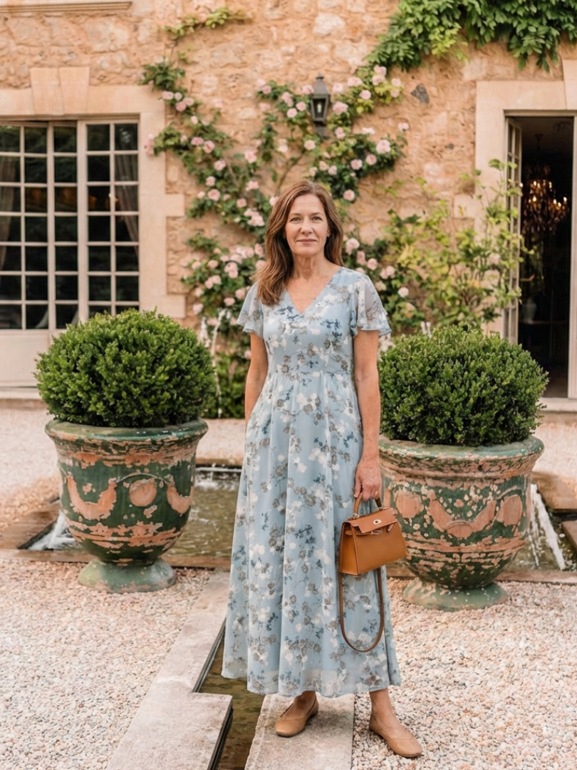 Ismeria | Rochie Maxi din Chiffon Floral