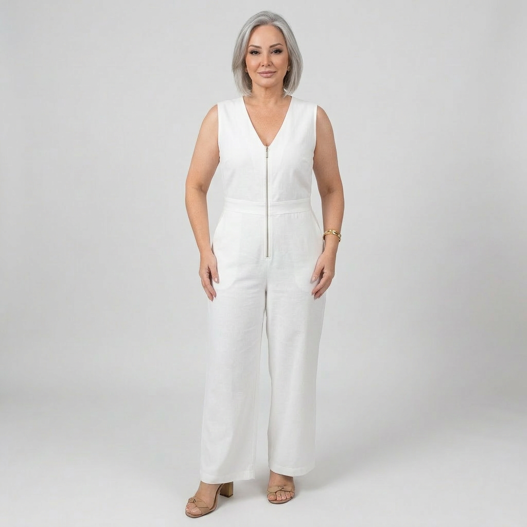 Mia - Sleeveless Wrap V-Neck Jumpsuit