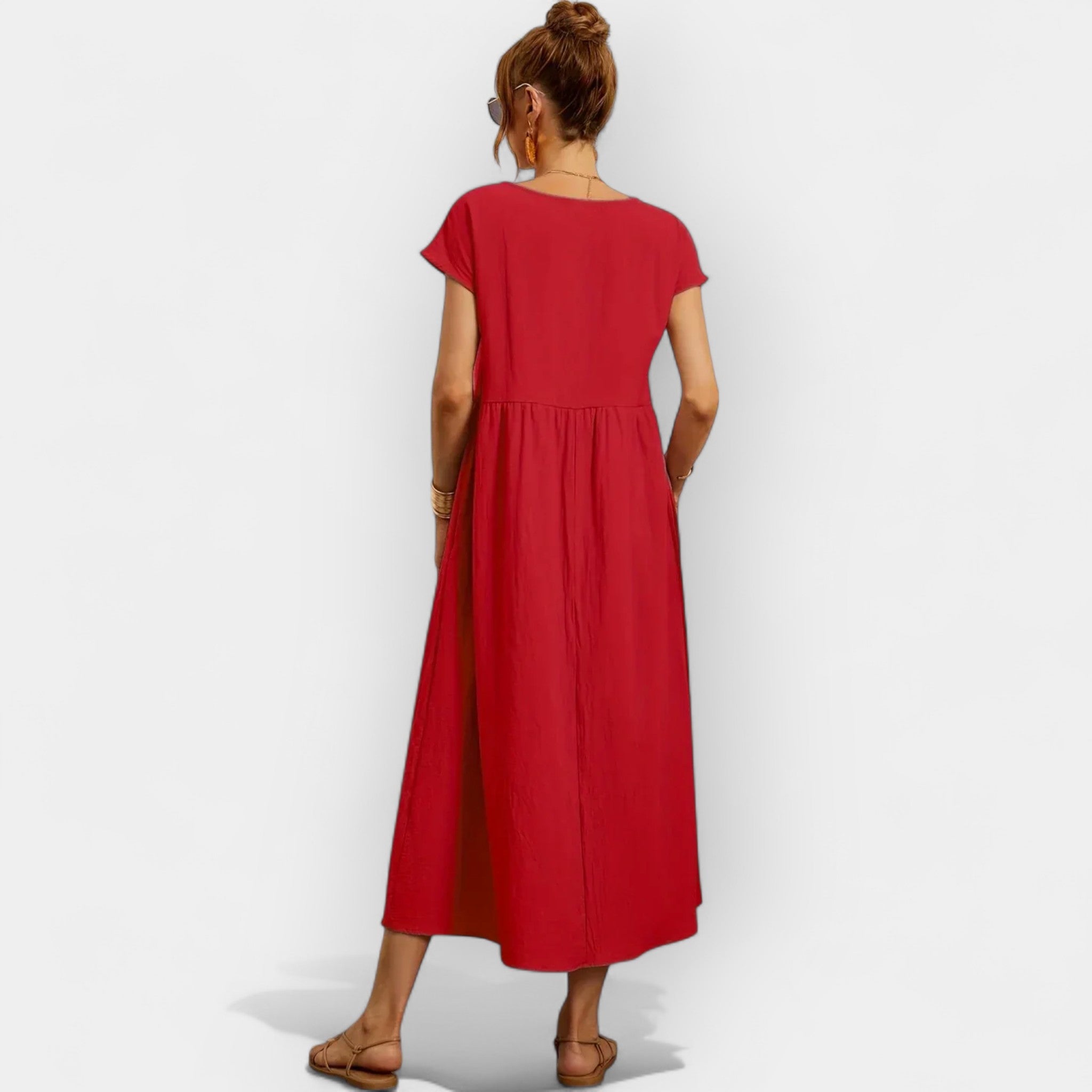 Rochie ușoară din bumbac cu buzunare