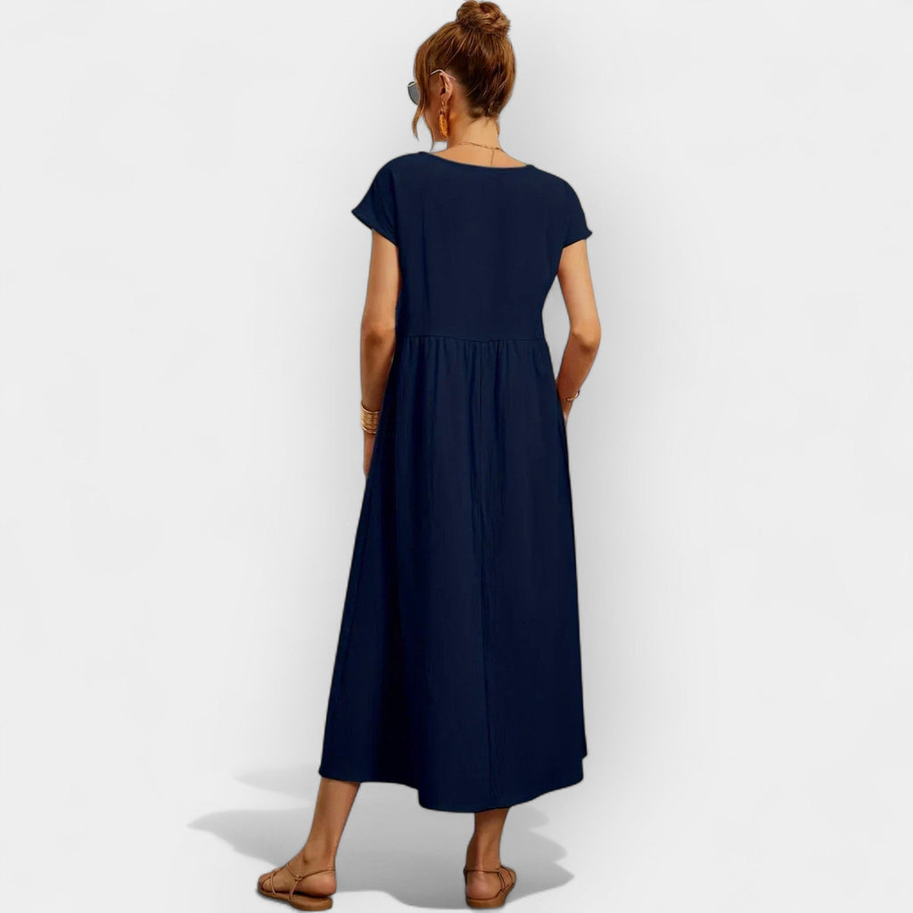 Rochie ușoară din bumbac cu buzunare
