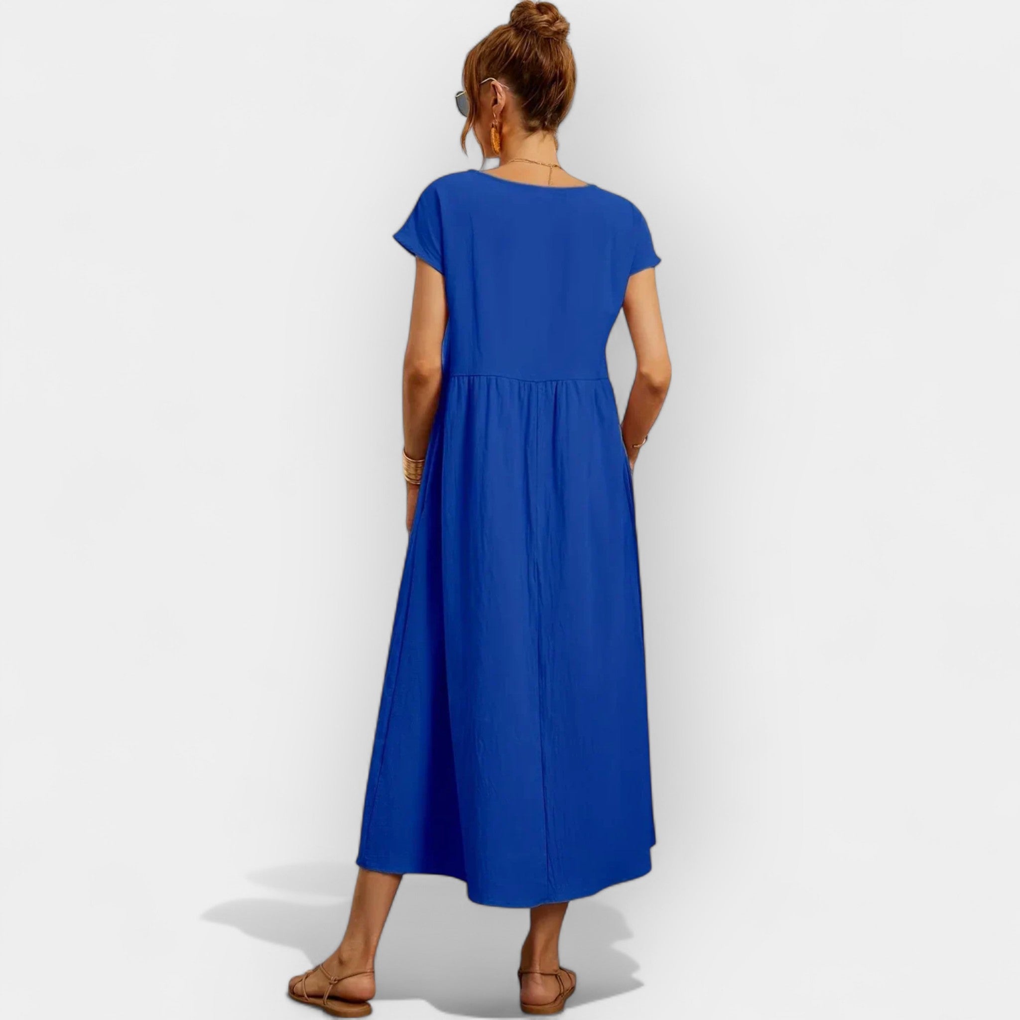 Rochie ușoară din bumbac cu buzunare