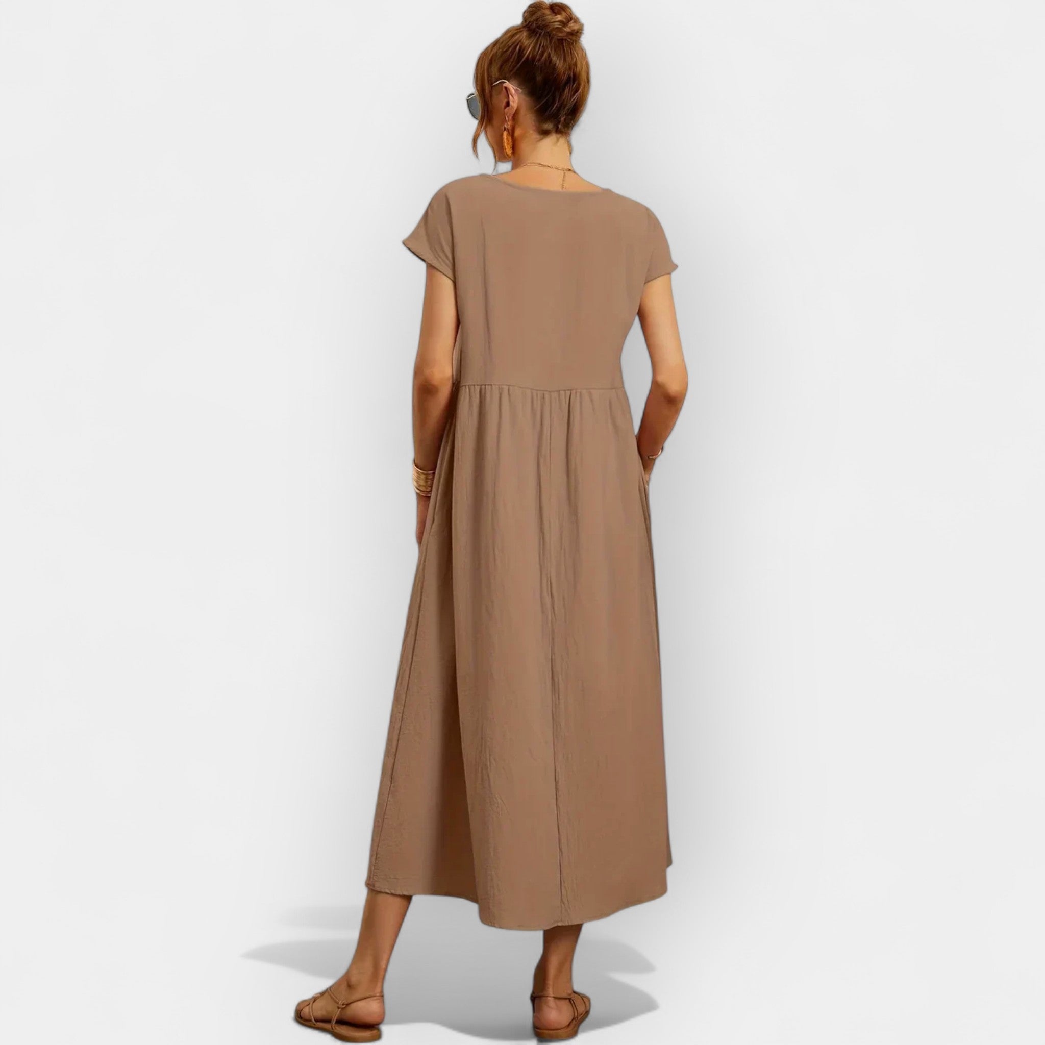 Rochie ușoară din bumbac cu buzunare