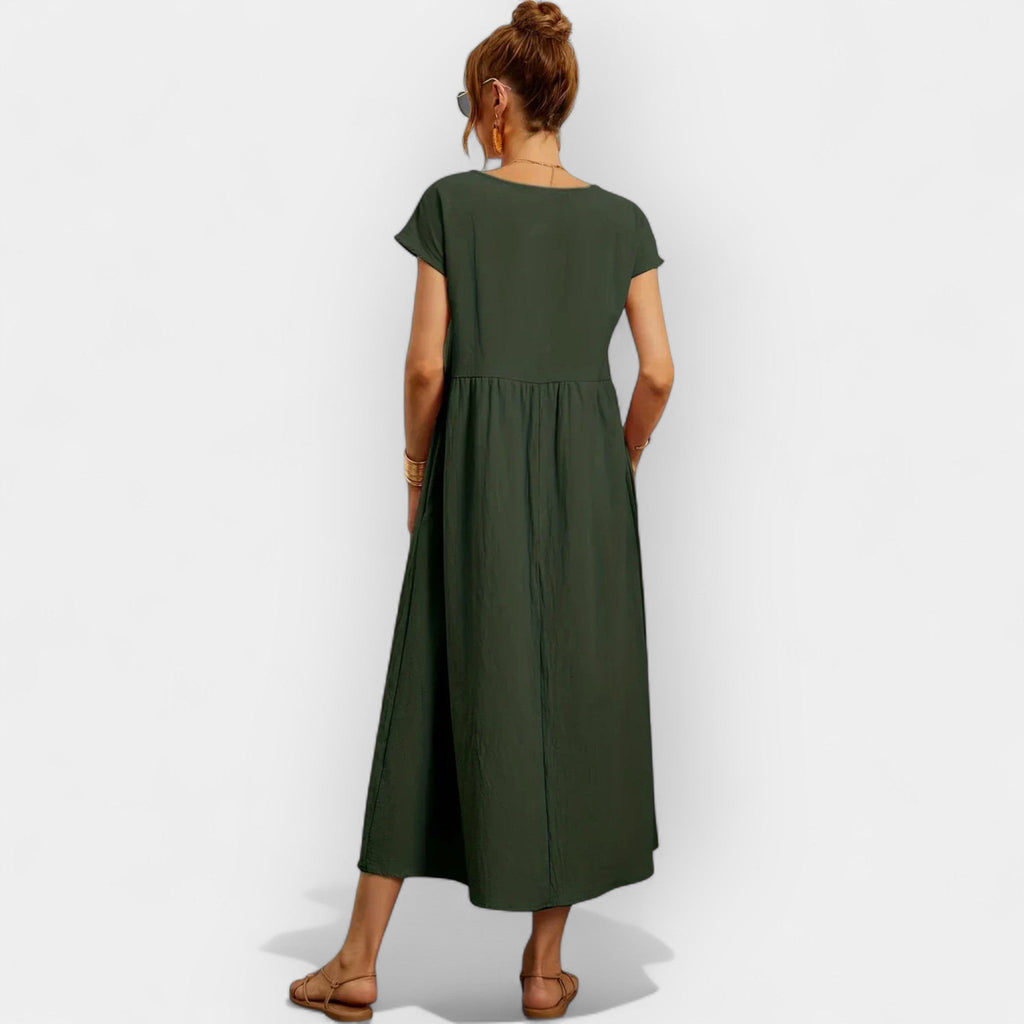 Rochie ușoară din bumbac cu buzunare