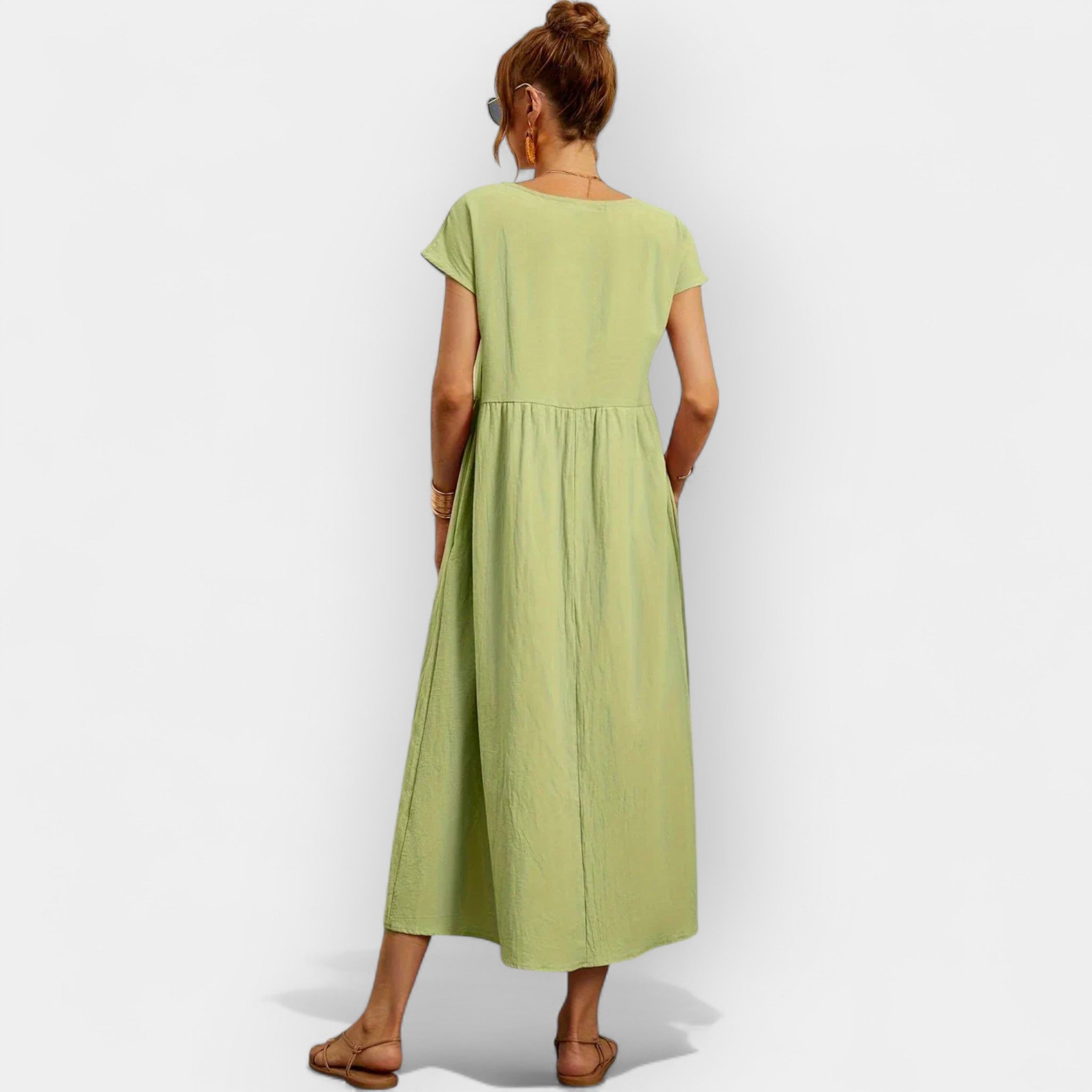 Rochie ușoară din bumbac cu buzunare