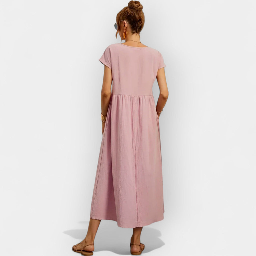 Rochie ușoară din bumbac cu buzunare