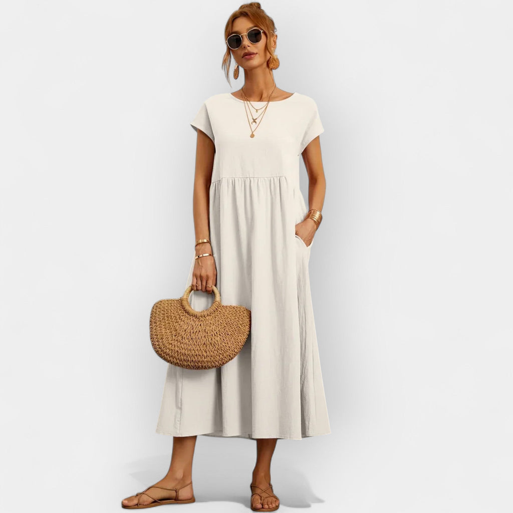 Rochie ușoară din bumbac cu buzunare