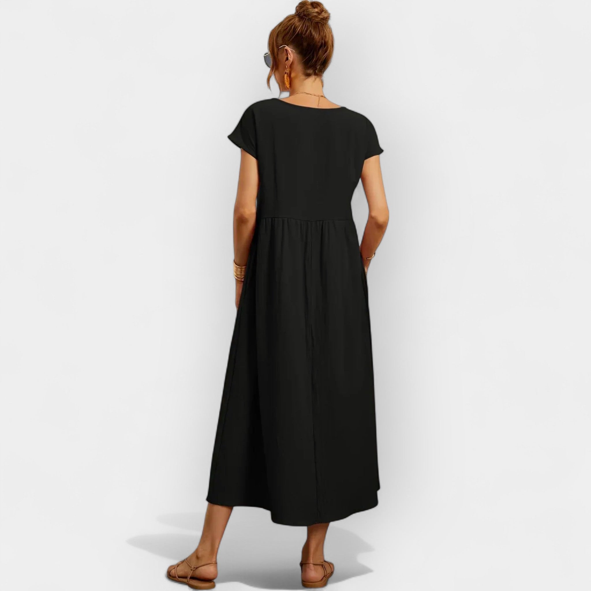 Rochie ușoară din bumbac cu buzunare
