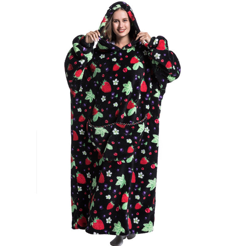 HugWear™ | Berry Bliss Oversized Hoodie Blanket