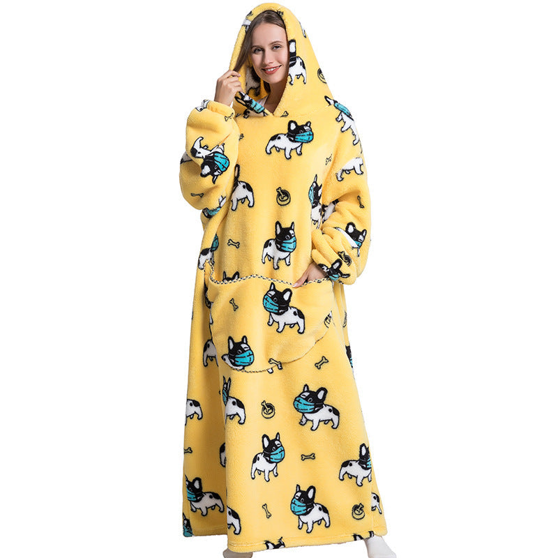 HugWear™ | Frenchie Fun Oversized Hoodie Blanket