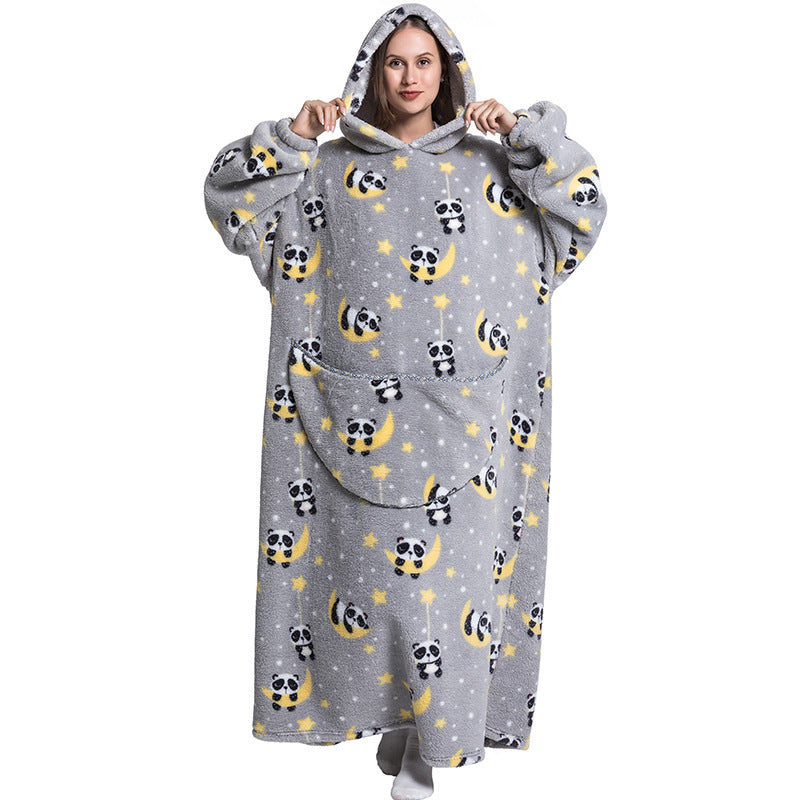 HugWear™ | Panda Moon Oversized Hoodie Blanket