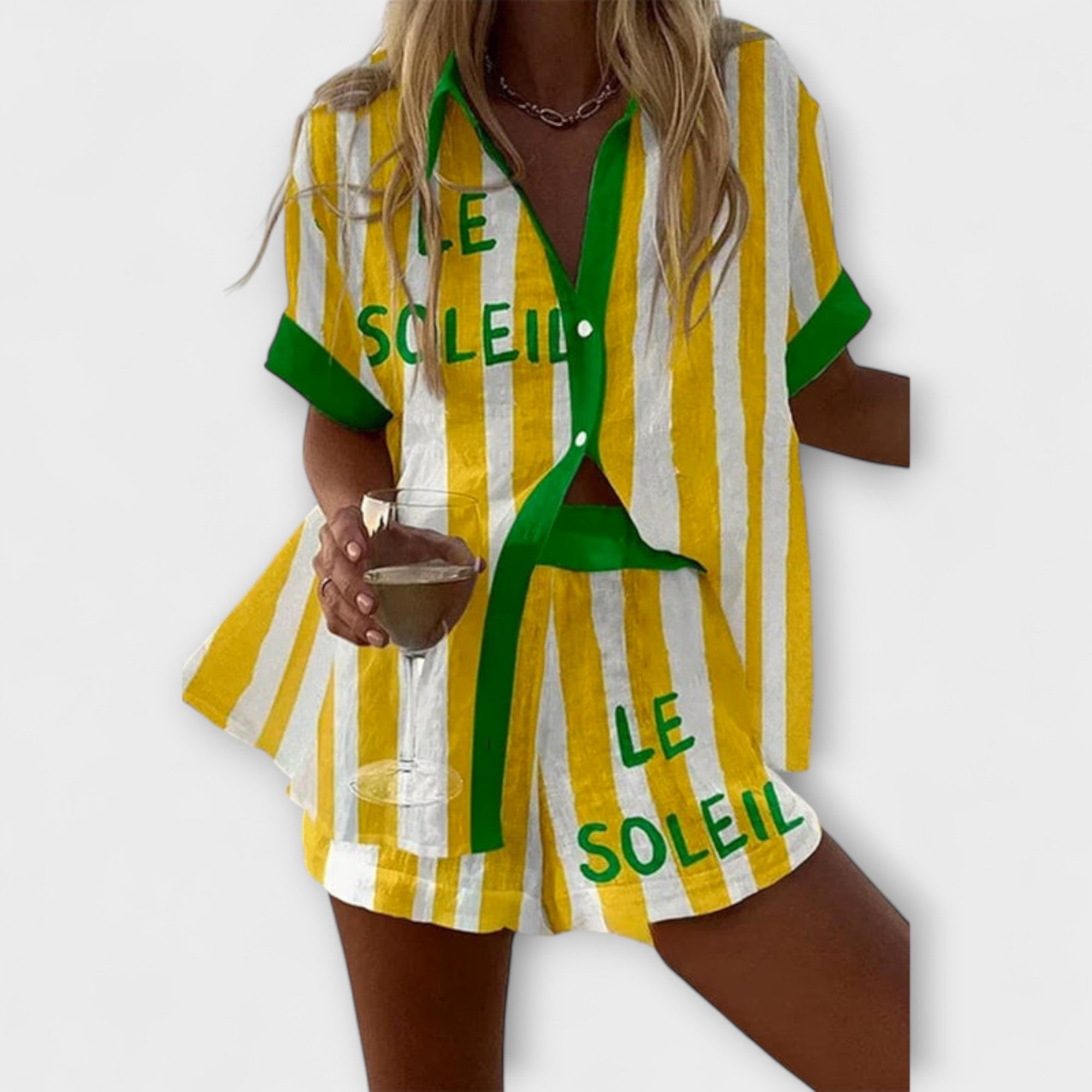 Halora – Set de lenjerie galbenă cu stil