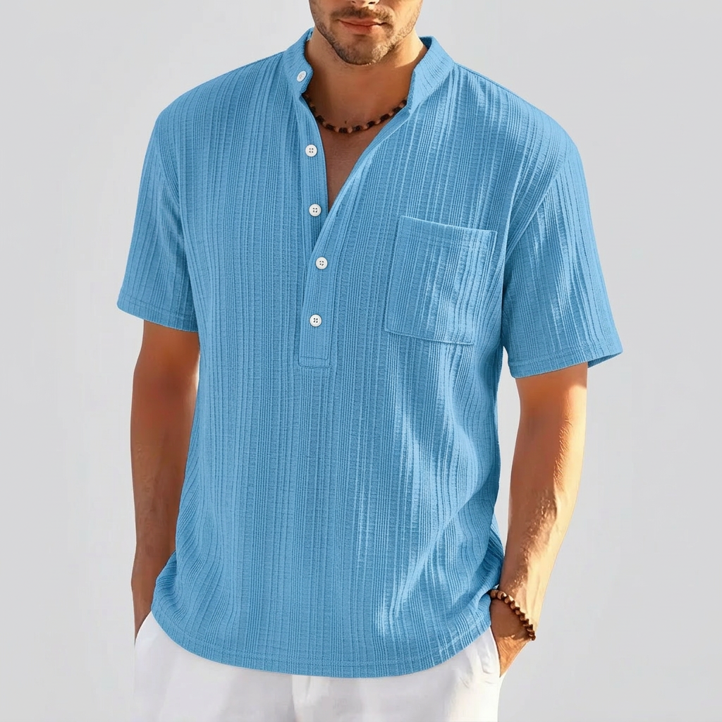 Radu - Linen Henley Shirt