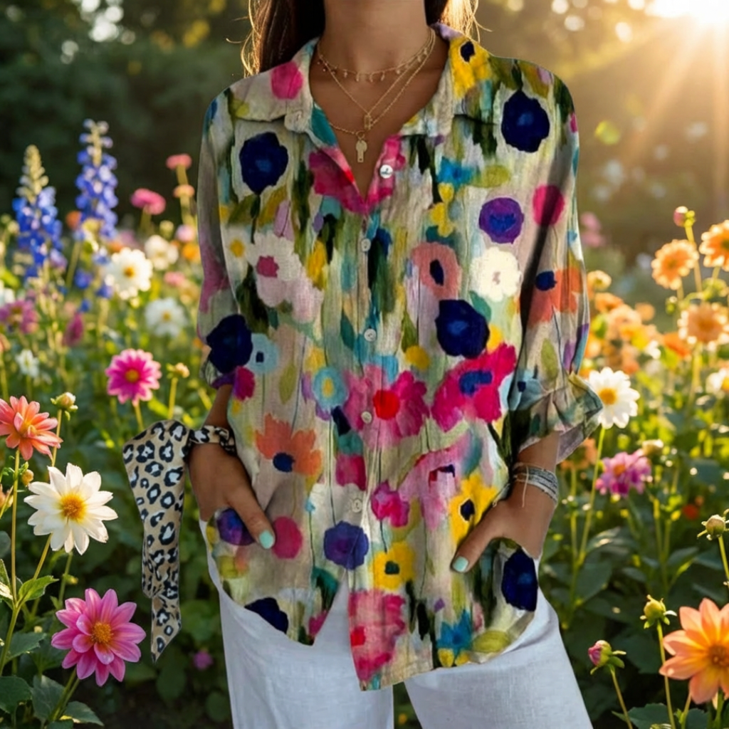 Creative Linen Shirt with Comfortable Fit