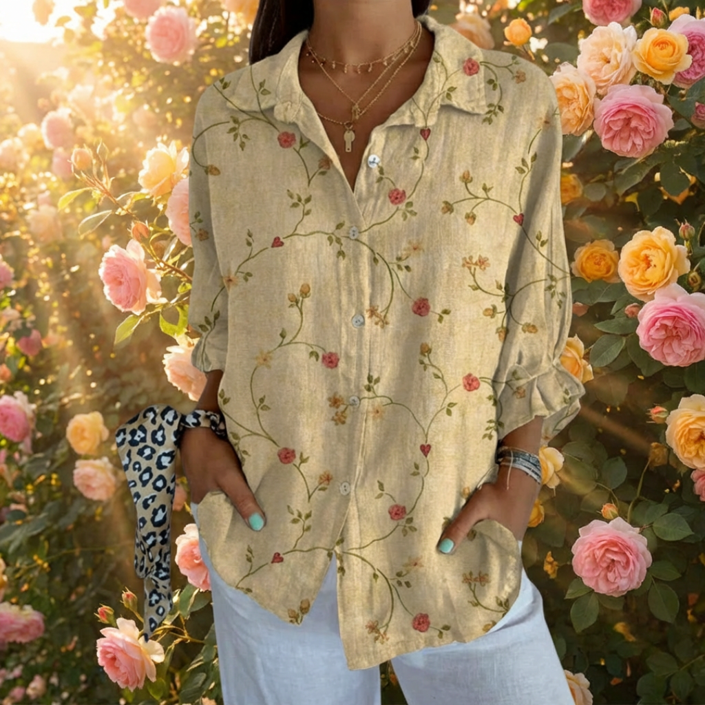 Creative Linen Shirt with Comfortable Fit