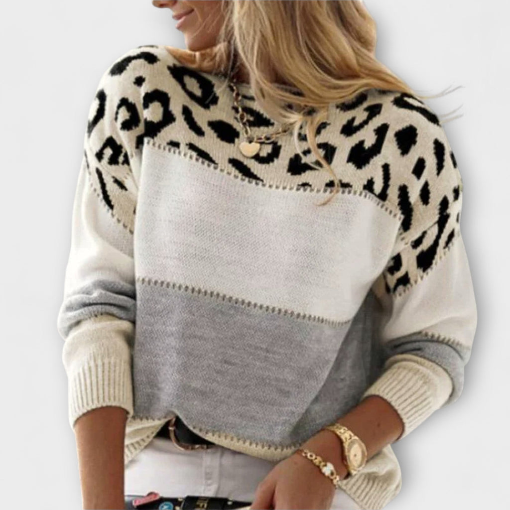 Cheyenne - Pulover confortabil cu imprimeu leopard