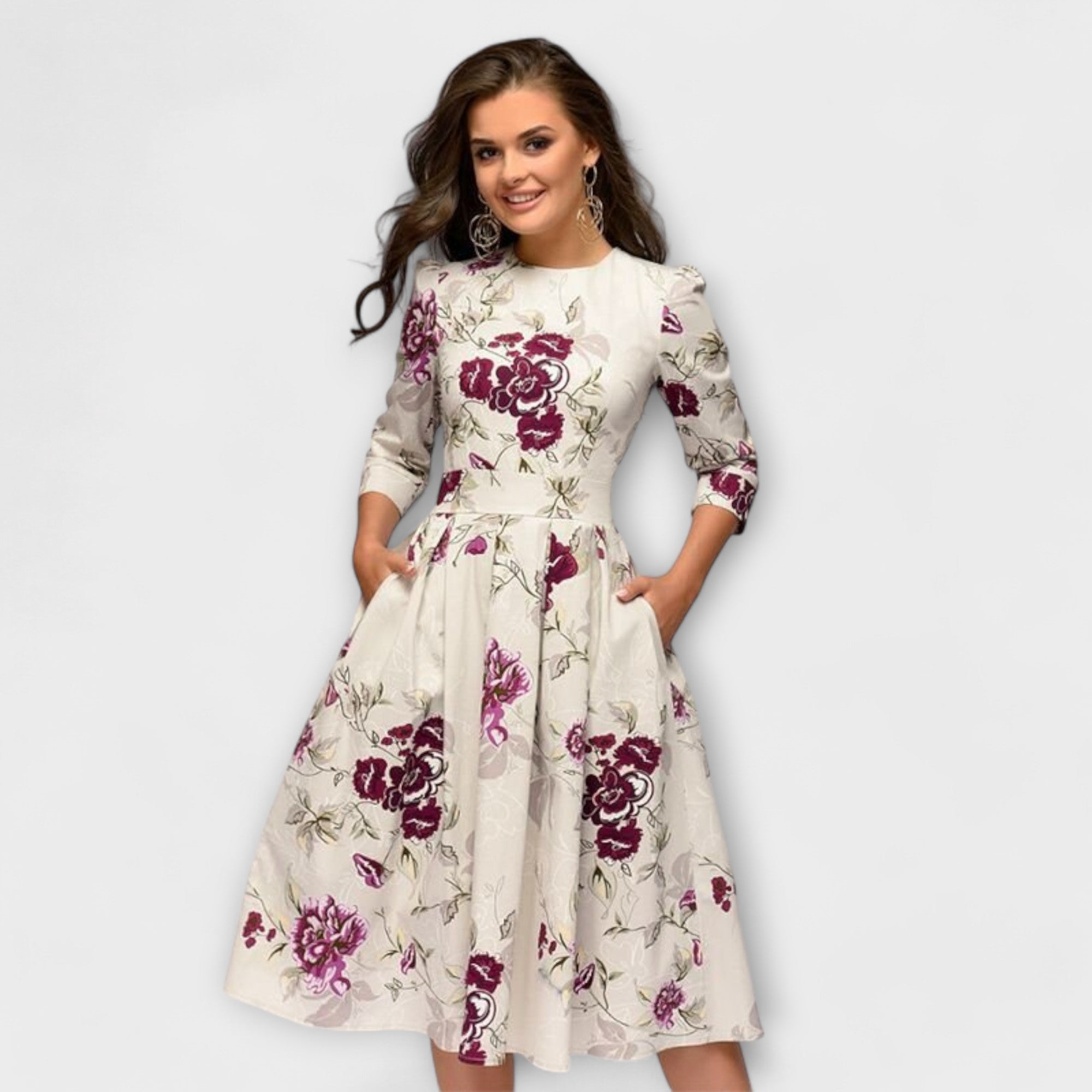 Carolina - Rochie elegantă până la genunchi