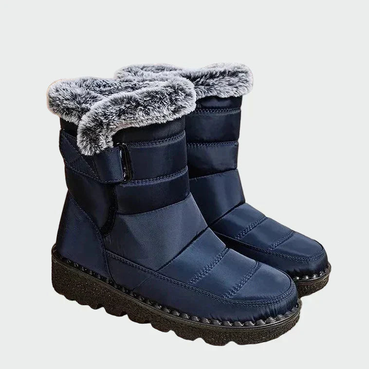 Jimena | Warm Boots with Navy Blue Plush Lining