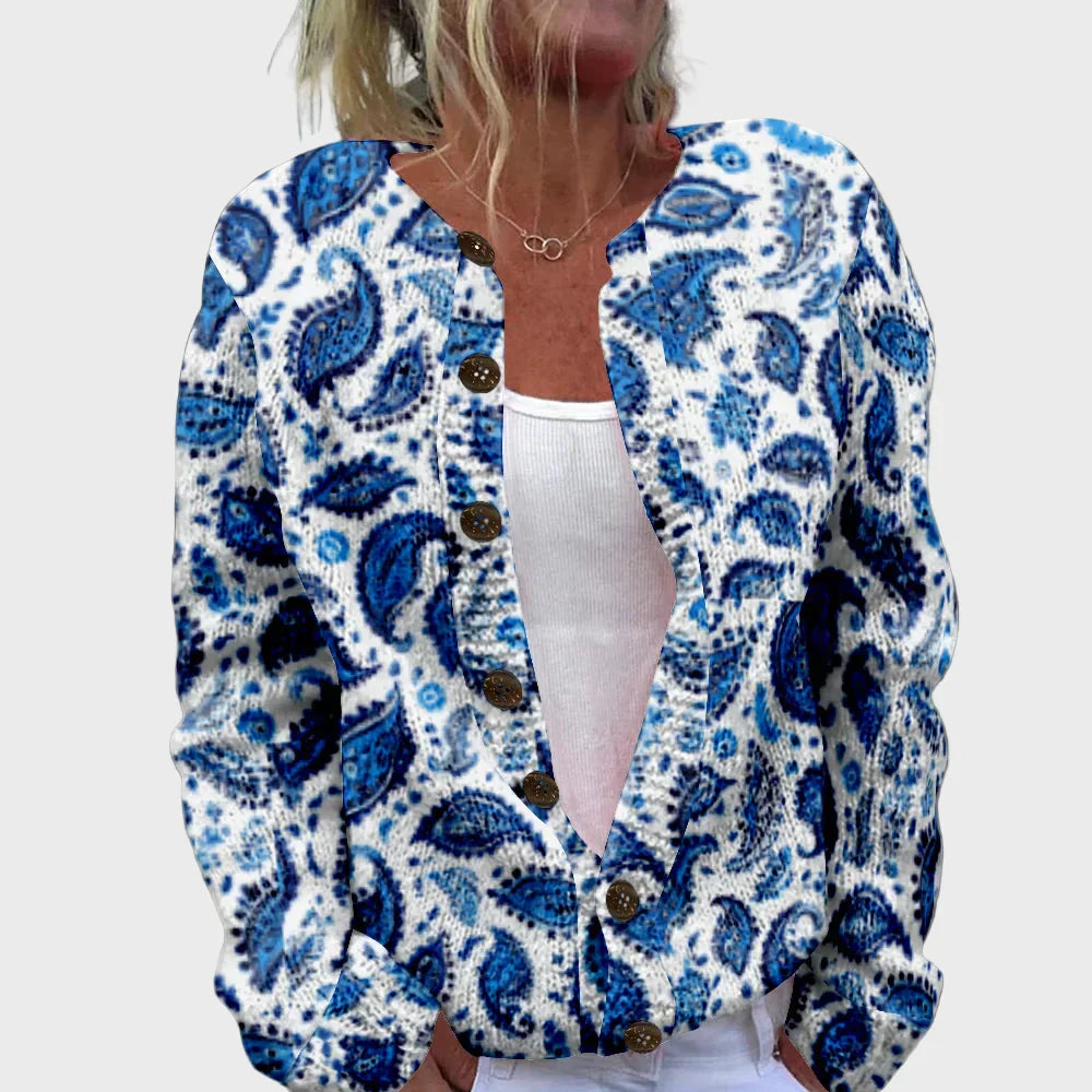 Vestă elegantă tricotată cu model