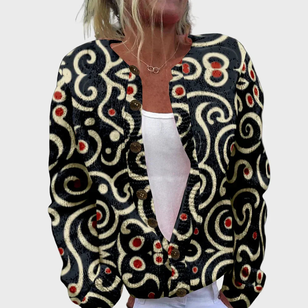 Vestă elegantă tricotată cu model
