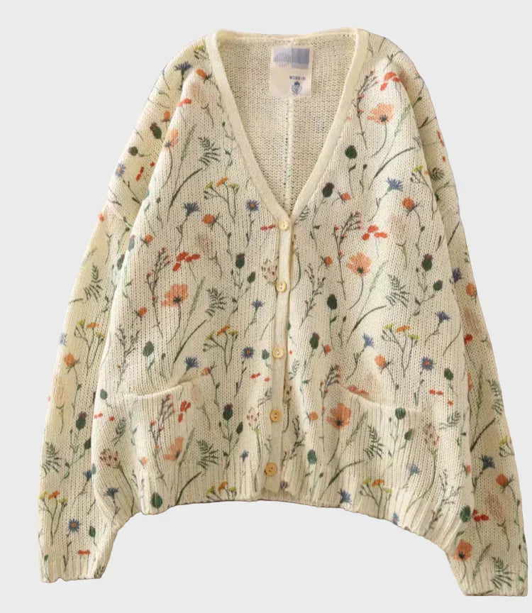 Vestă elegantă croșetată cu model floral