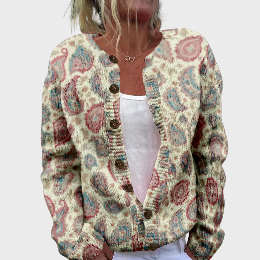 Vestă elegantă tricotată cu model