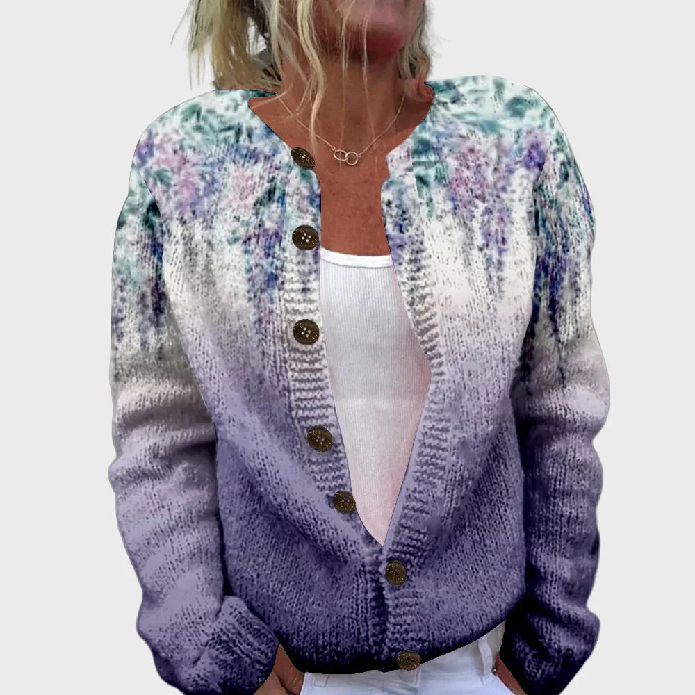 Vestă elegantă tricotată cu model