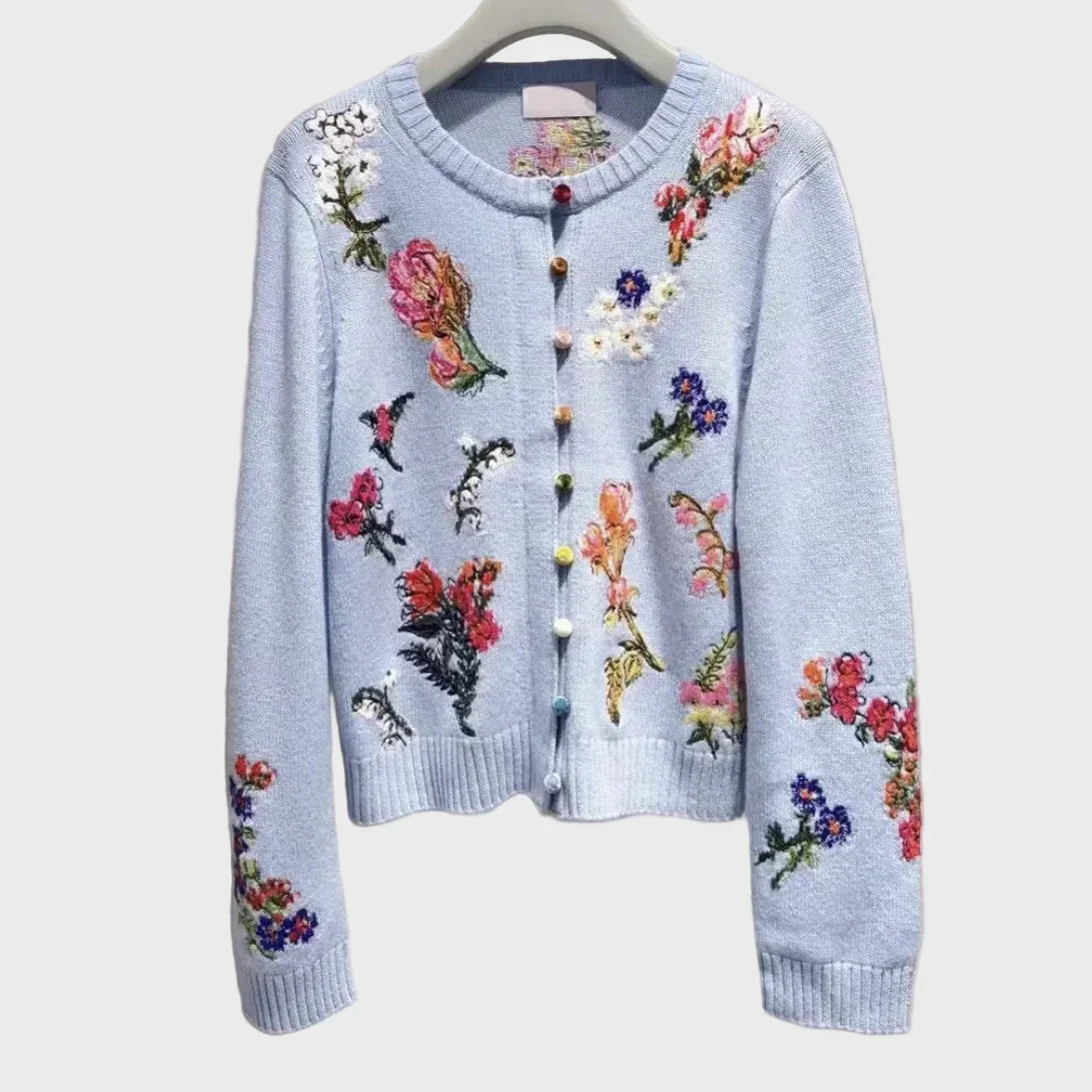 Pulover elegant cu flori