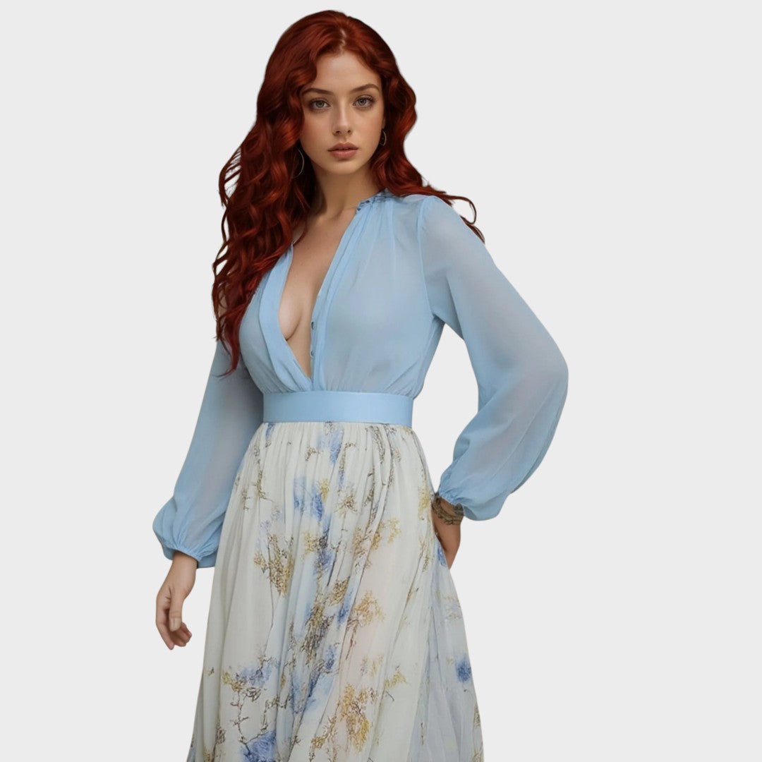 Helena™ | Maxi Dress with Dazzling Floral Print