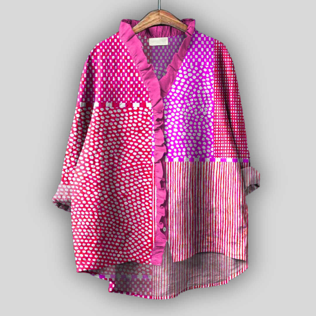 Bluză de in în culoarea fuchsia