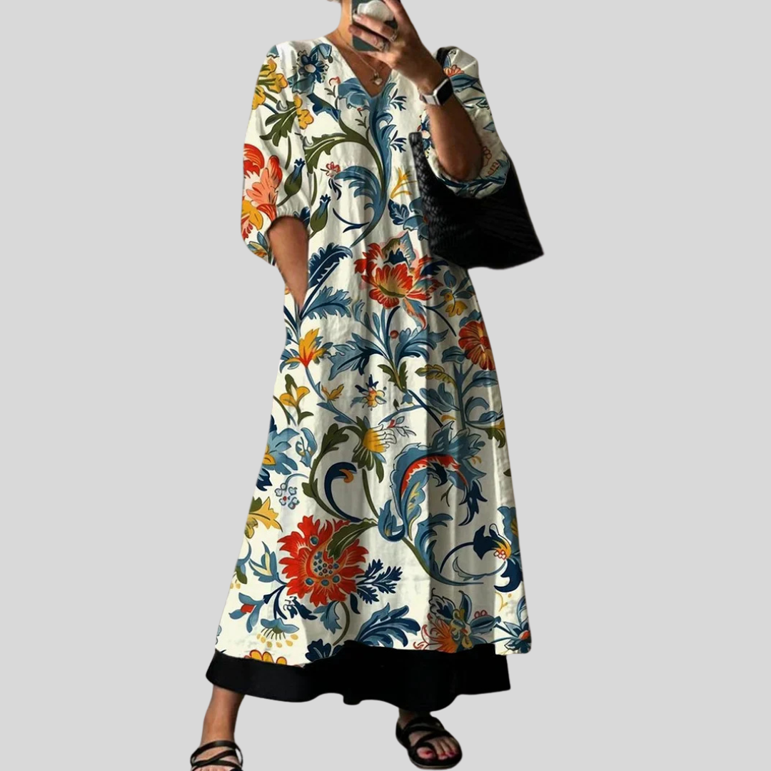 Rochie elegantă cu imprimeu Tiana