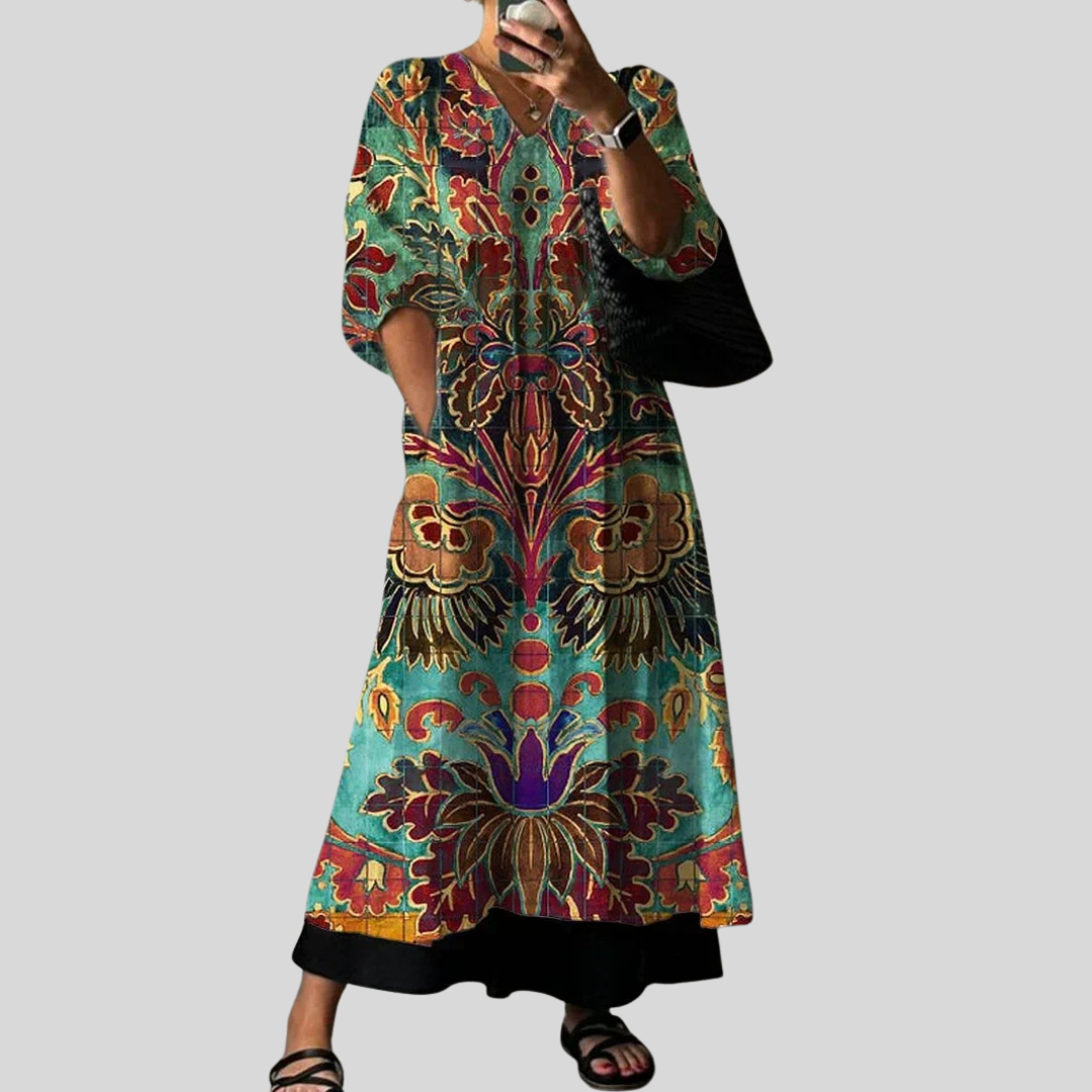 Rochie elegantă cu imprimeu Carolina
