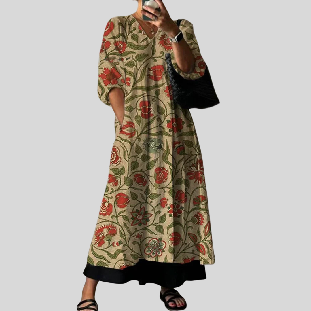 Rochie elegantă cu imprimeu Tati