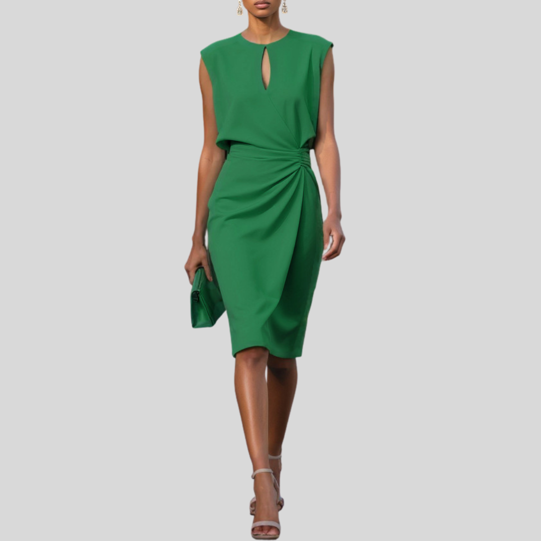 Rose - Rochie midi petrecută cu drapaje