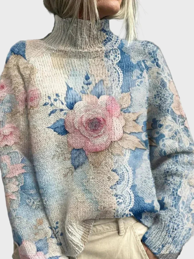 Elegant Sweater with Lace Details