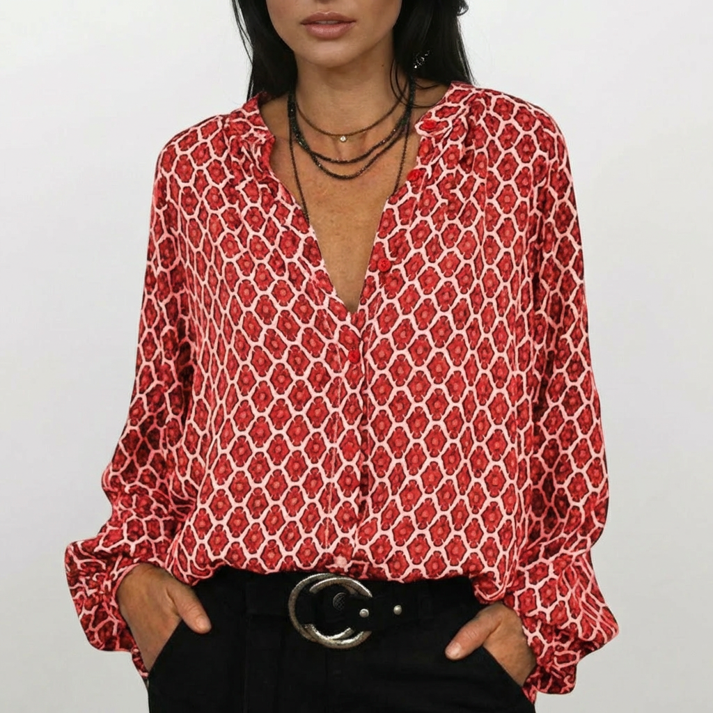Pernille | Tricou cu decolteu în V