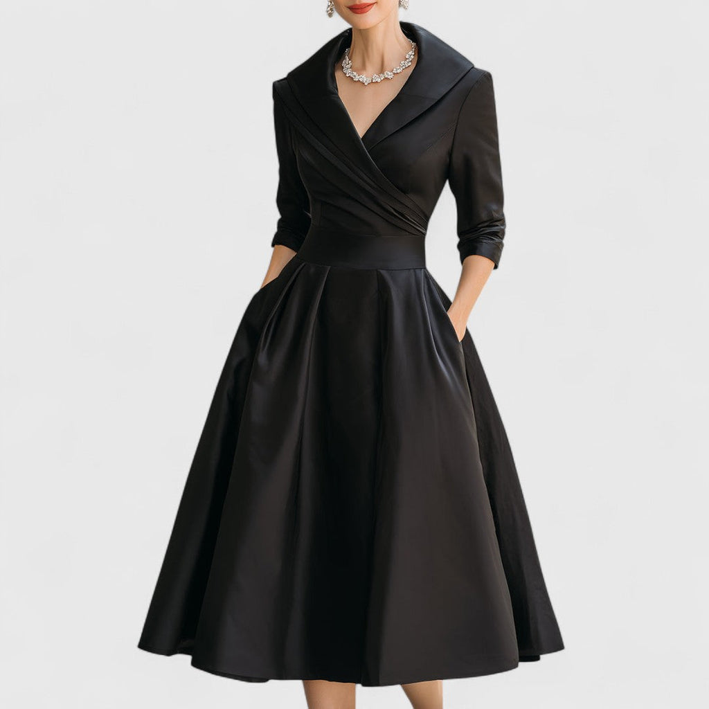 Rosalie - Rochie midi elegantă cu sclipiri subtile