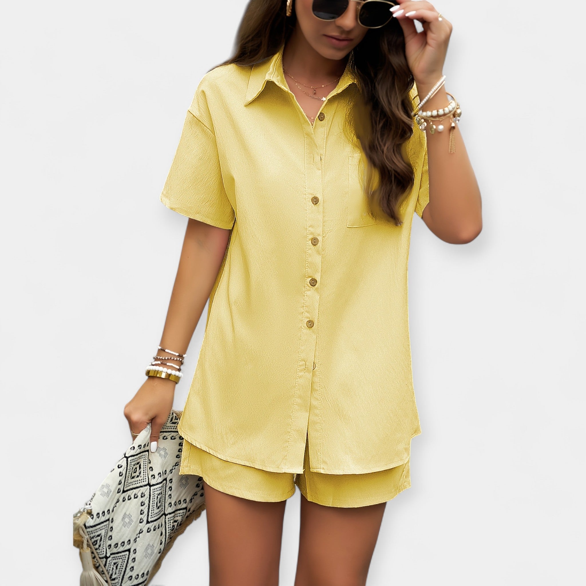 Comfortable Set with Shirt and Shorts