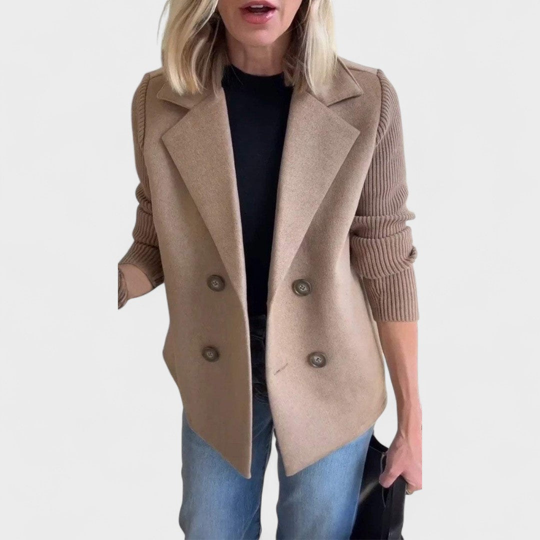 Monika - Elegant Jacket with Knitted Sleeves