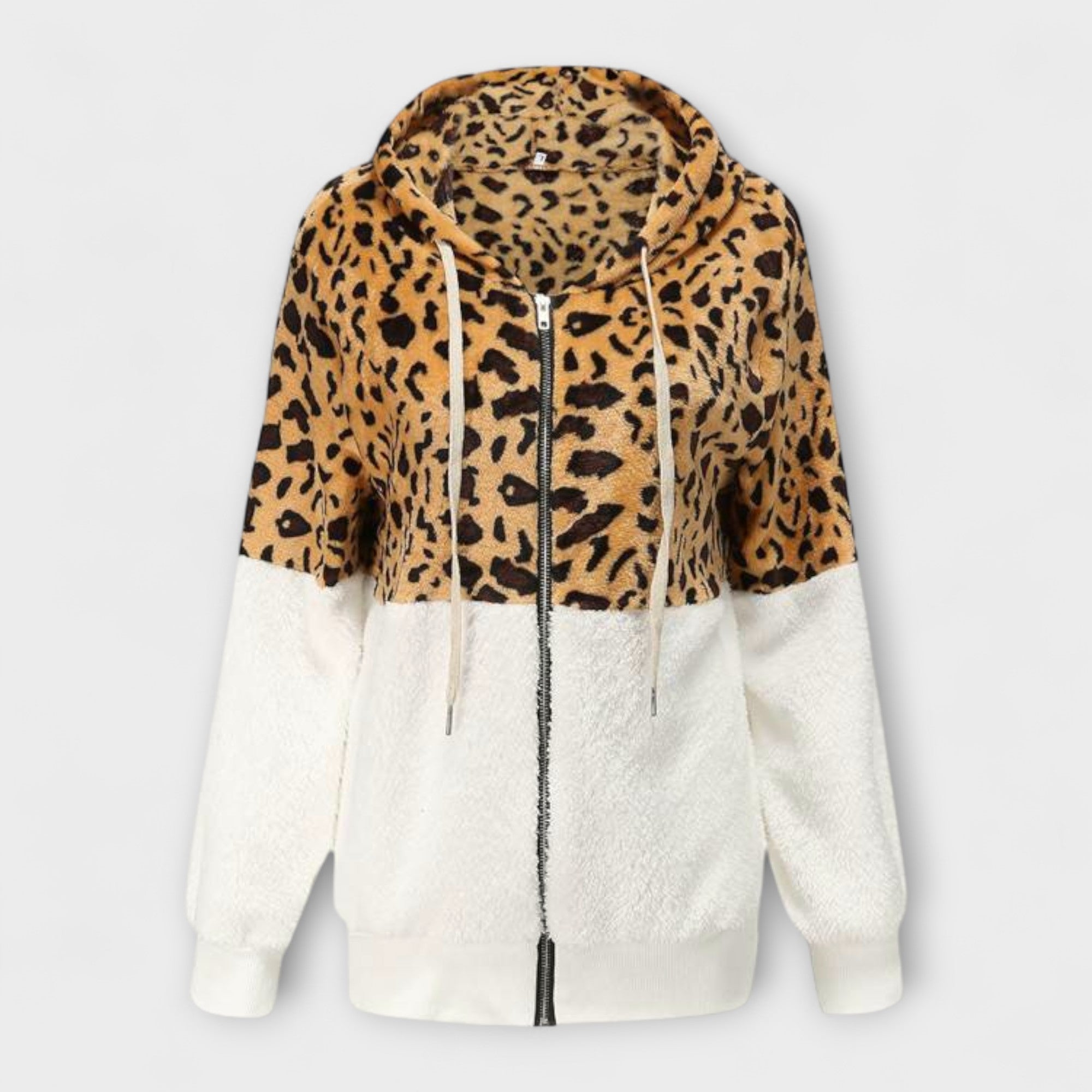 Lea - Hanorac din fleece cu imprimeu leopard
