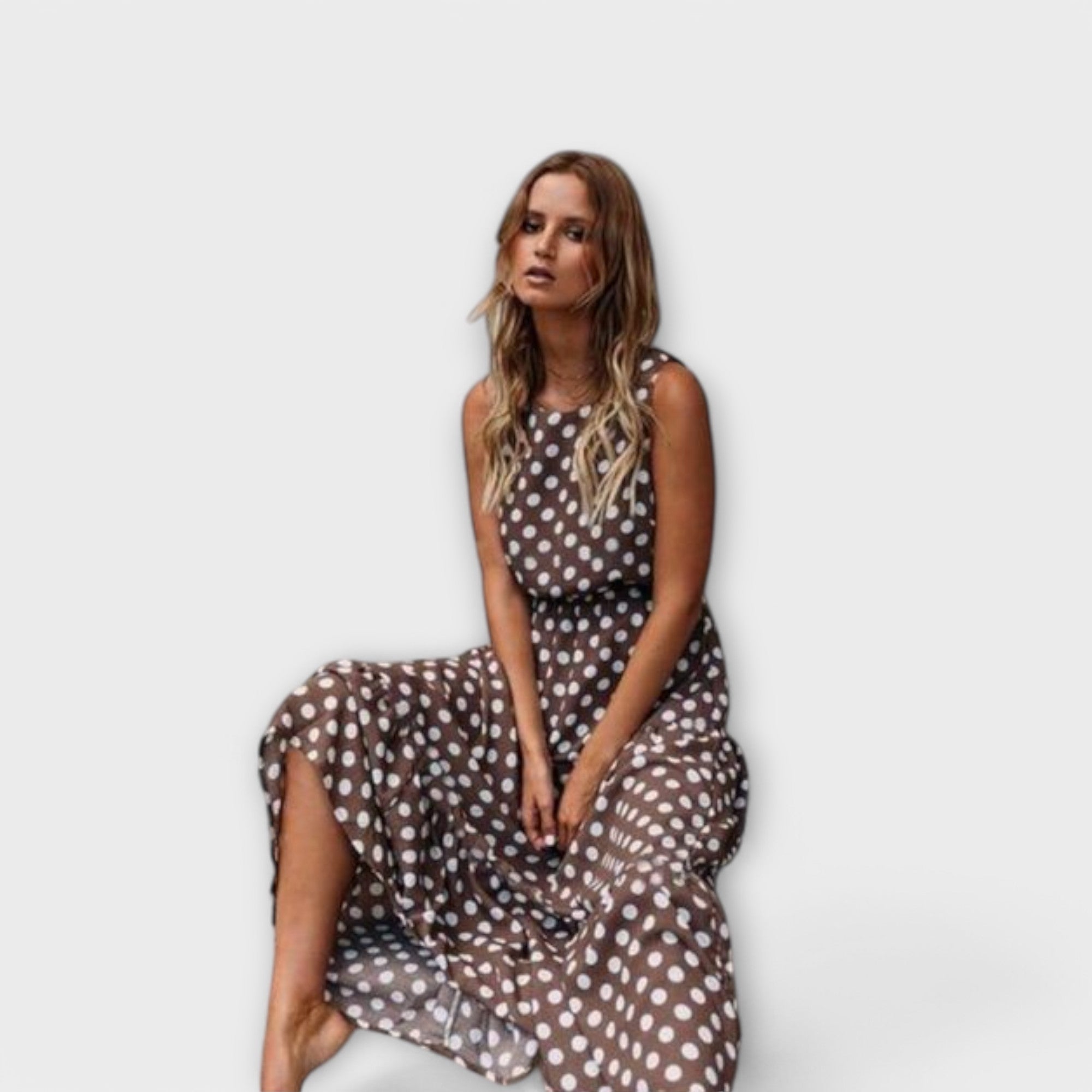 Dona - Rochie midi boho cu buline