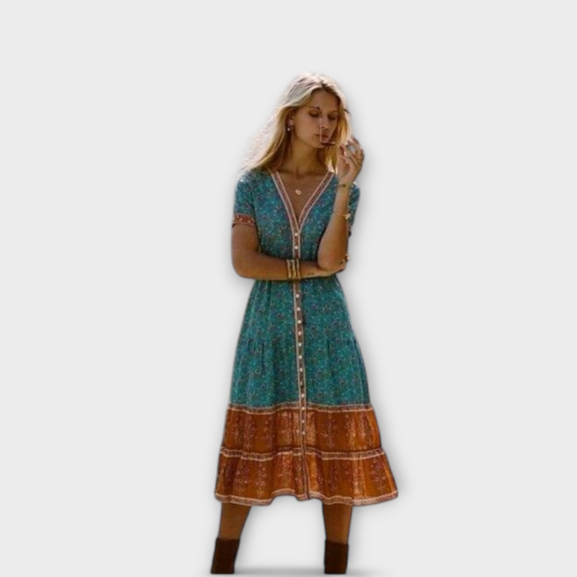 Alexandra - Rochie midi boho