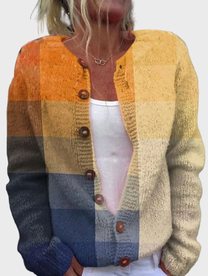 Pulover fără mâneci cu model geometric