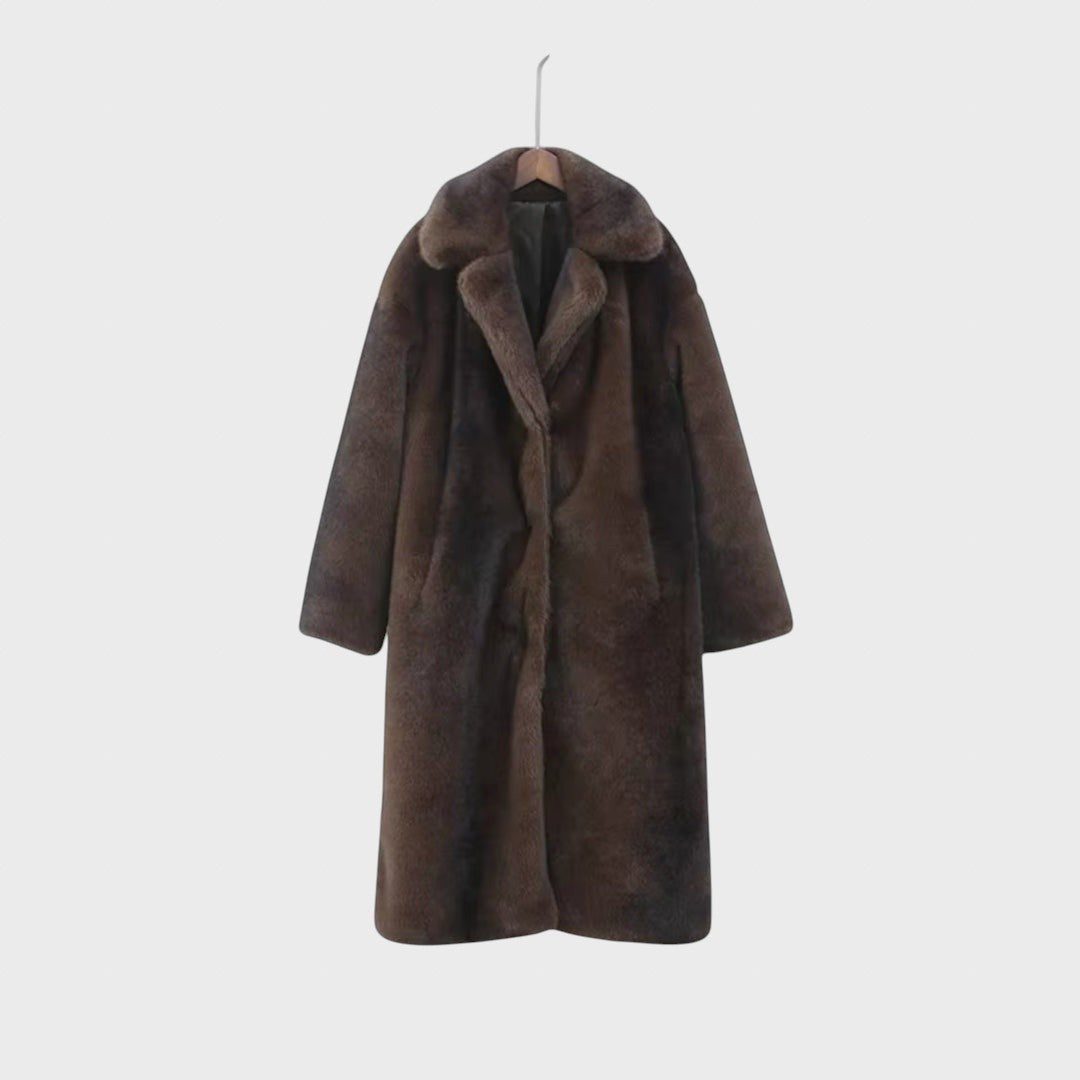 Fluff | Palton lung din piele ecologică