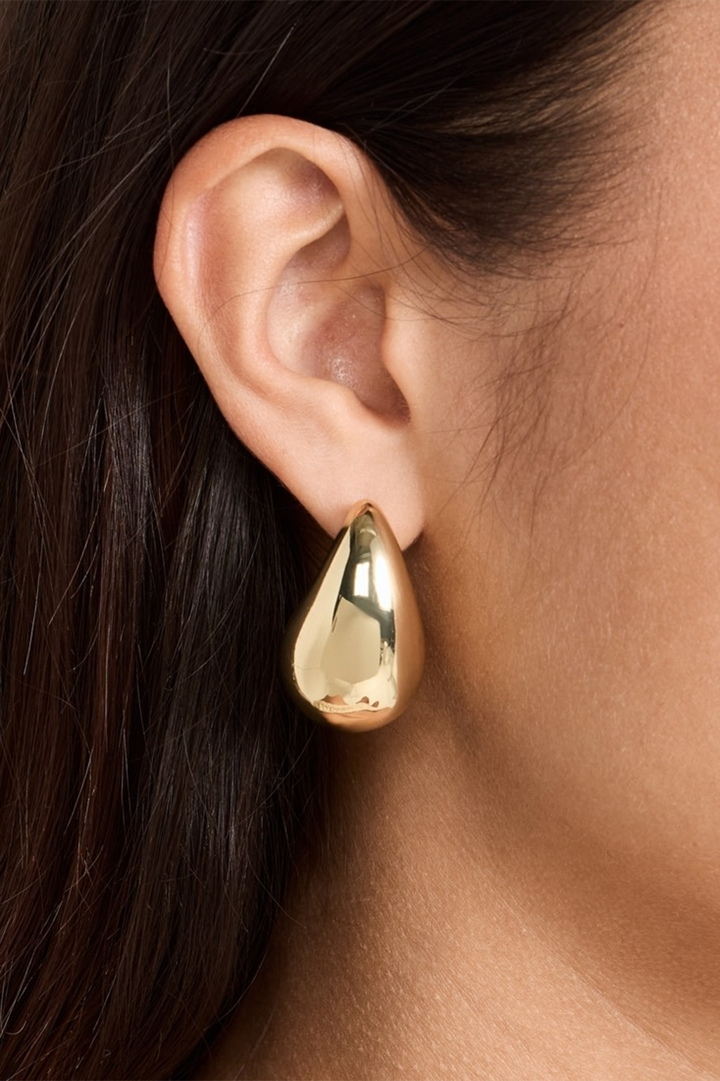 Metallic Drop-Shaped Earrings
