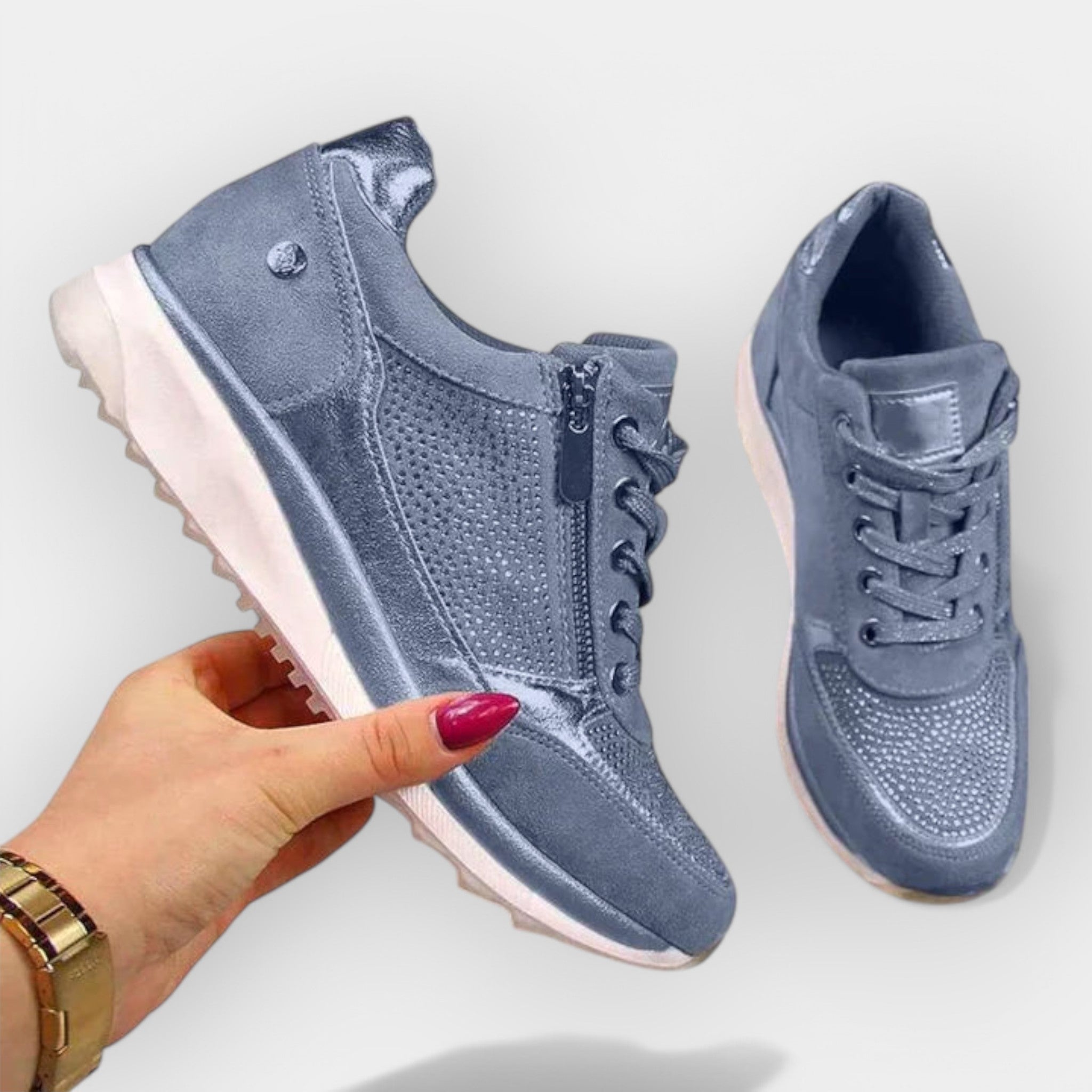 Pantofi sport anatomici cu fermoar
