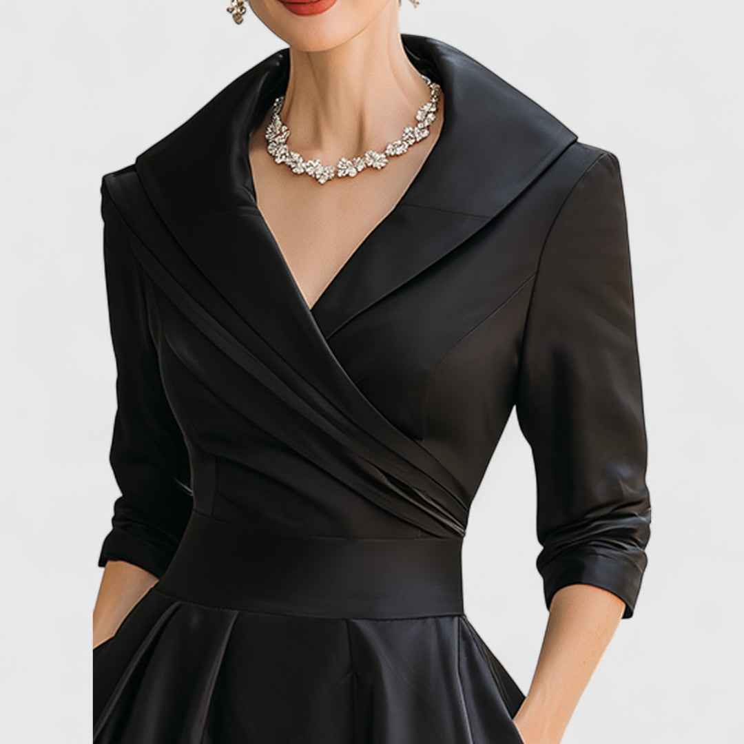 Rosalie - Rochie midi elegantă cu sclipiri subtile